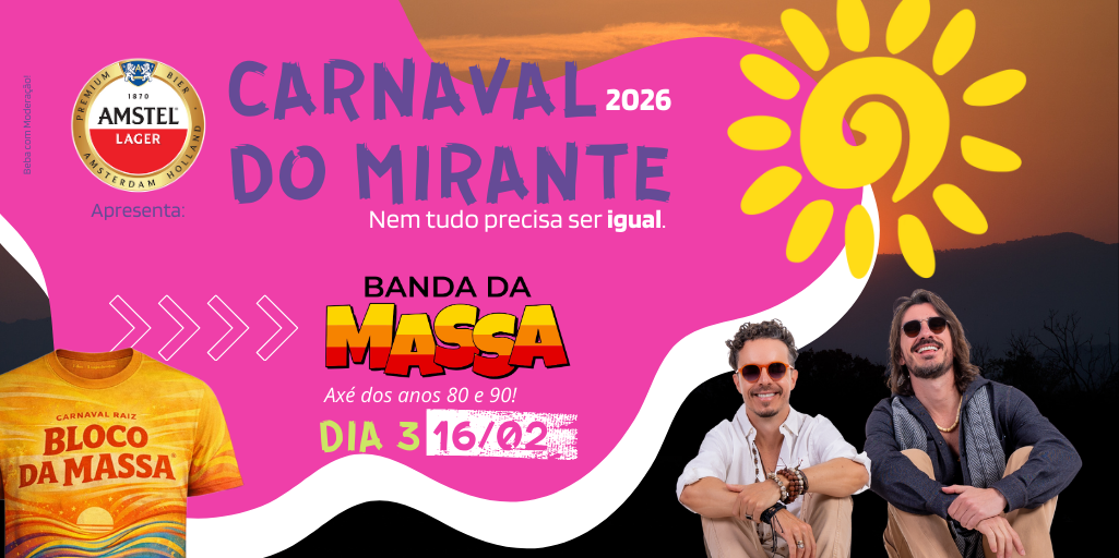 16/02 SEGUNDA-FEIRA | Bloco da Massa c/ a Banda da Massa (Axé 80/90)
